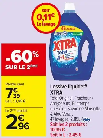 Carrefour Market Xtra lessive liquide(d) offre