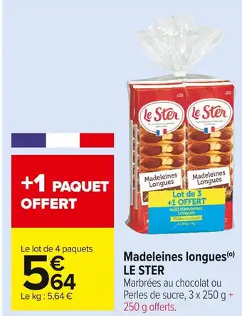 Carrefour Market Le ster madeleines longues offre