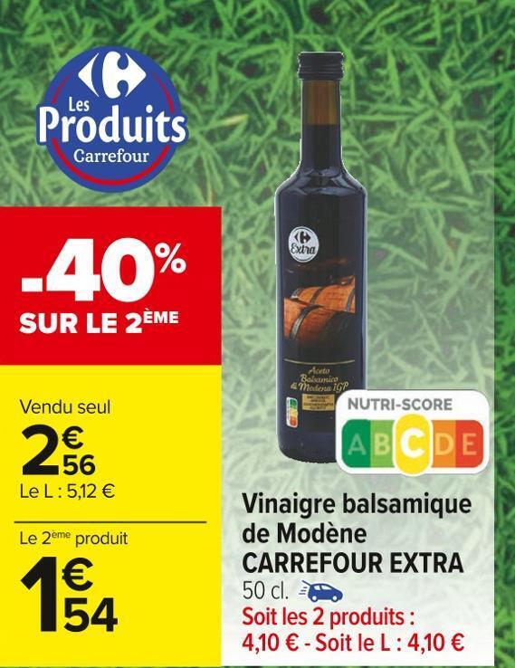 Promo Carrefour extra vinaigre balsamique de modène chez Carrefour Market