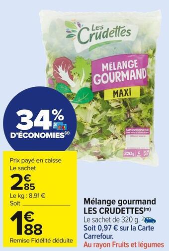 Carrefour Market Les crudettes mélange gourmand offre