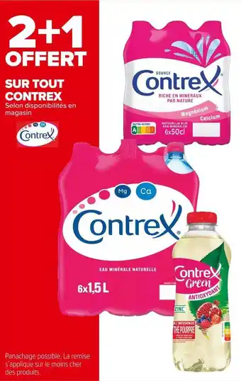 Carrefour Market Contrex 2+1 offert sur tout contrex offre