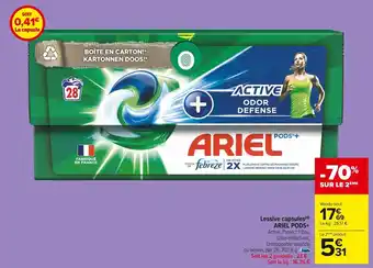 Carrefour Market Ariel pods+ lessive capsules offre