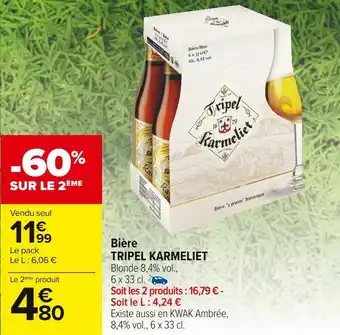 Tripel karmeliet bière