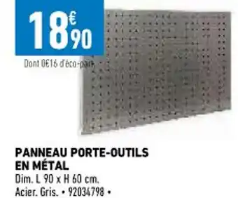 Brico Cash Panneau Porte-Outils en Métal offre