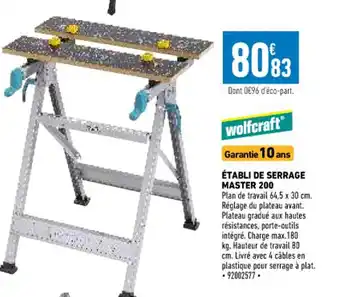 Établi de Serrage Master 200