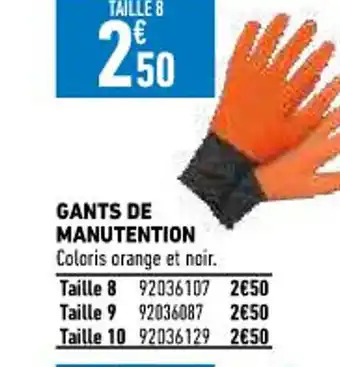 Gants de Manutention