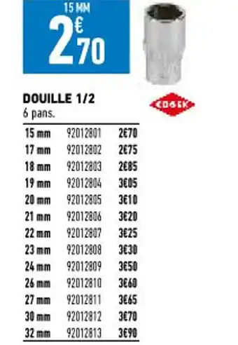 Brico Cash Douille 1/2 offre