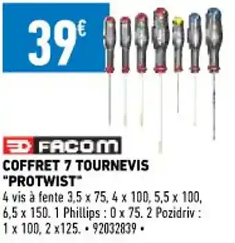 Brico Cash Coffret 7 Tournevis Protwist offre