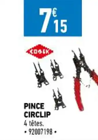 Brico Cash Pince Circlip offre