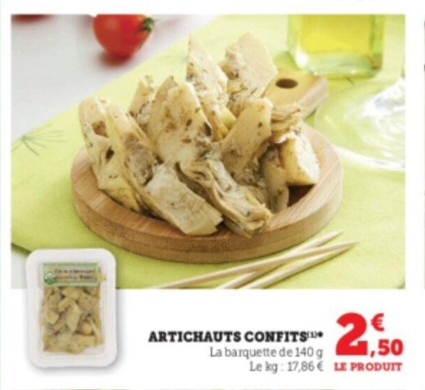 Promo Artichauts confits chez Super U