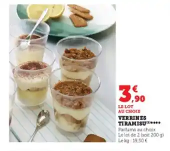 Super U Verrines tiramisu offre