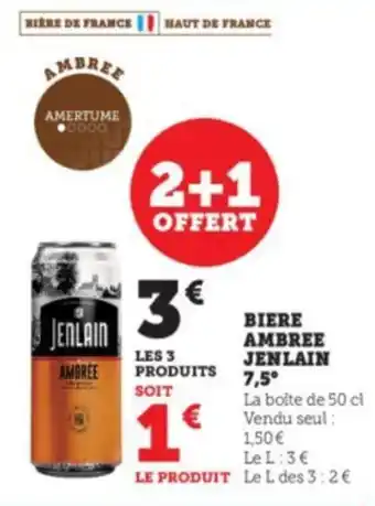 Super U Biere ambree jenlain 7,5 offre