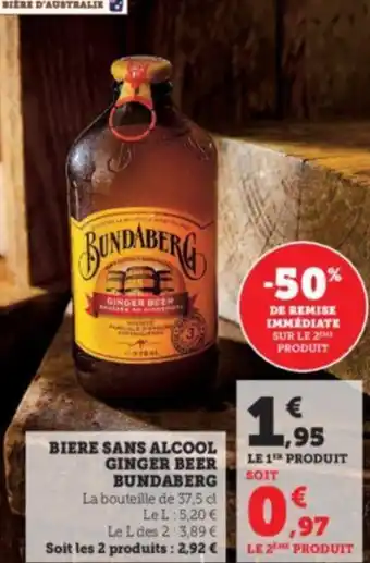 Super U Biere sans alcool ginger beer bundaberg offre