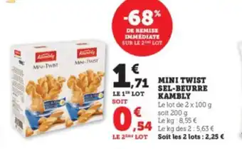 Super U Mini twist sel-beurre kambly offre