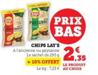 Super U Chips lay's offre