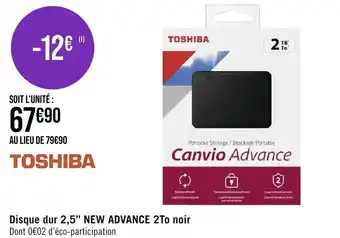 Géant Casino Disque dur 2,5" NEW ADVANCE 2to noir offre