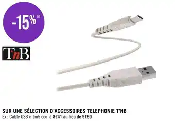 Géant Casino Sur une sélection d'accessoires telephone T'NB offre