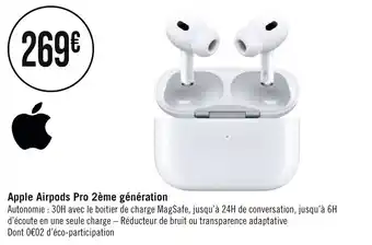 Géant Casino Apple airpods pro 2ème génération offre