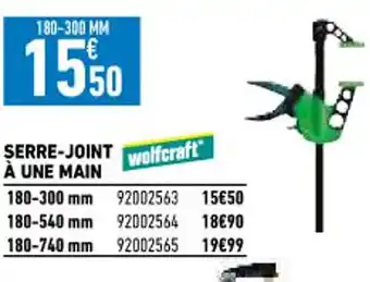 Brico Cash Serre-Joints à Une Main offre
