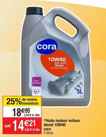 Huile moteur cora