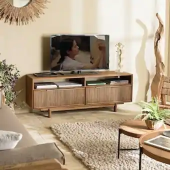 Pier Import Meuble tv en teck recyclé 150 cm 2 tiroirs swing offre