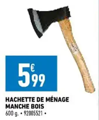 Brico Cash Hachette De Ménage Manche Bois offre