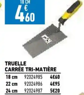 Truelle Carrée Tri-Matiére