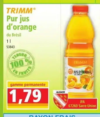 Norma Pur Jus D'Orange offre