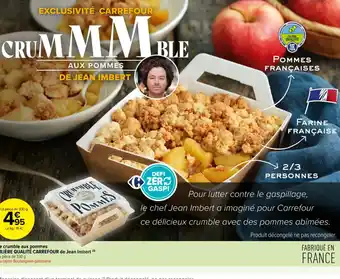 Carrefour Contact Le Crumble Aux Pommes Filiére Qualité Carrefour De Jean Imbert offre
