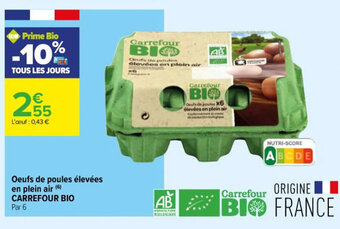 Carrefour Contact Oeufs De Poules élevées En Plein Air Carrefour Bio offre