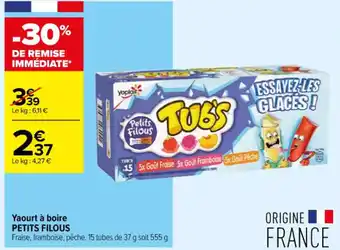 Carrefour Contact Yaourt a Boire Petits Filous offre
