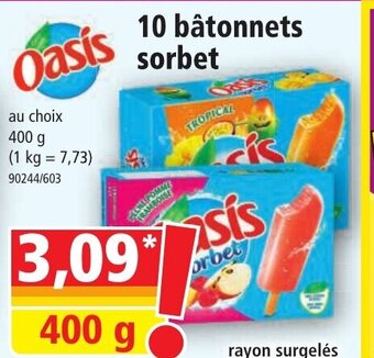 10 Bâtonnets Sorbet