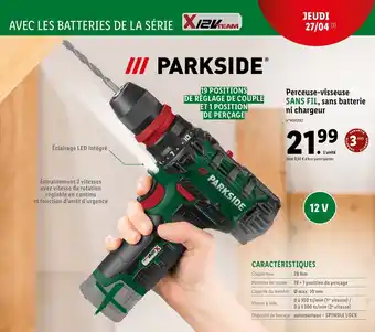 Lidl Perceuse-visseuse sans fil sans batterie ni chargeur offre