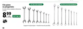 Lidl Cles plates ou polygonales offre