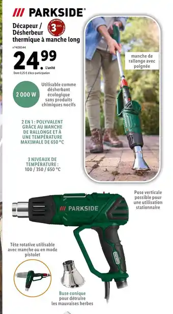 Lidl Decapeur desherbeur thermique a manche long offre