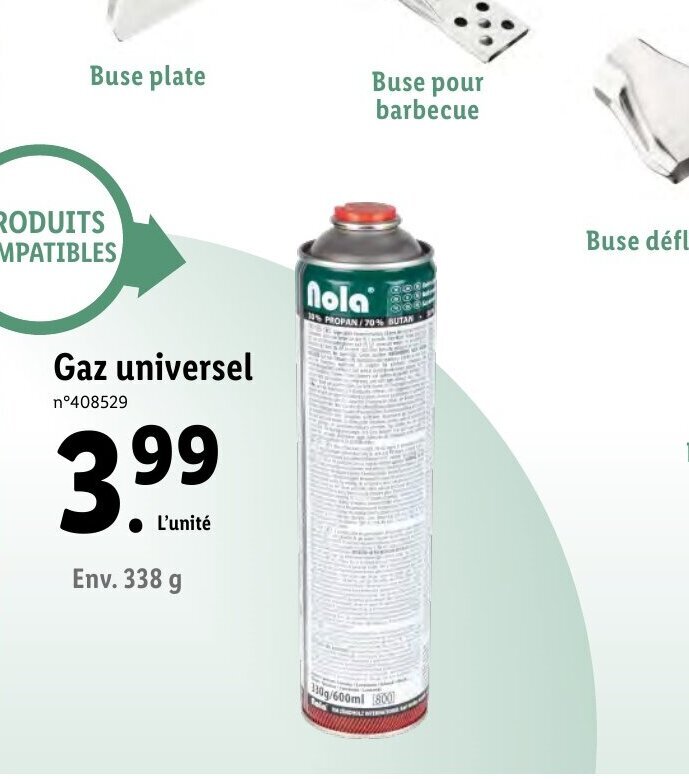 Promo Gaz universel chez Lidl