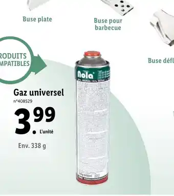 Lidl Gaz universel offre