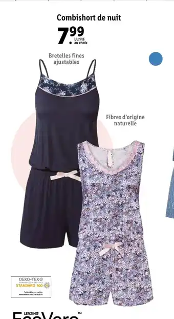 Lidl Combishort de nuit offre
