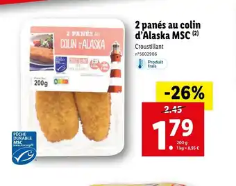 Lidl 2 panes au colin d'Alaska MSC offre