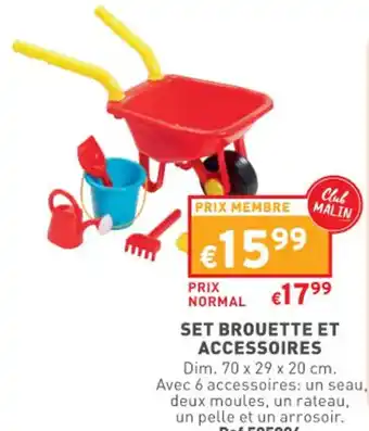 Trafic Set brouette et accessoires offre