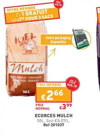 Trafic Ecorces mulch offre