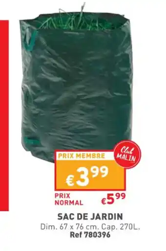 Trafic Sac de jardin offre