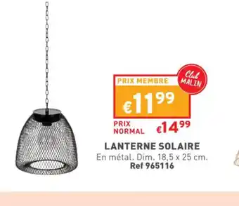 Trafic Lanterne solaire offre