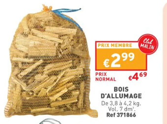 Trafic Bois d'Allumage offre