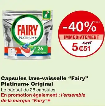 Monoprix Capsules lave-vaisselle Platinum+ Original offre