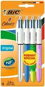 Monoprix Stylos-bille 4 couleurs offre
