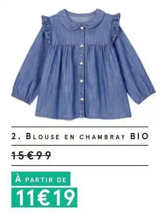 Monoprix Blouse en chambray bio offre