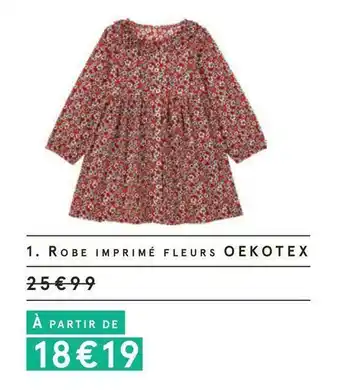Monoprix Robe imprimé fleurs oekotex offre