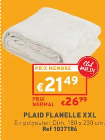 Trafic Plaid flanelle XXL offre