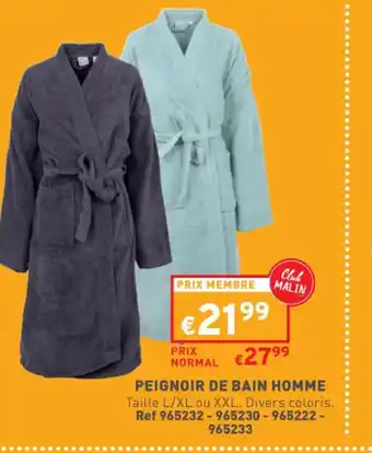 Trafic Peignoir de bain homme offre